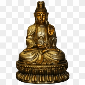 Vintage Brass Buddha Statue, HD Png Download - buddha statue png