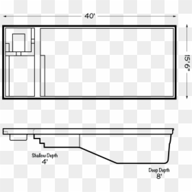 Blueprint Of Inground Pool, HD Png Download - diving board png