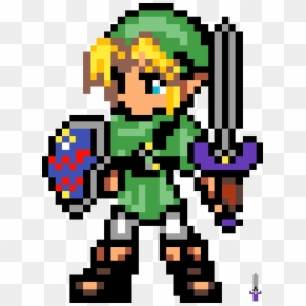 Pixel Art Link Zelda, HD Png Download - zelda rupee png