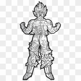 Goku Super Saiyan Drawing, HD Png Download - dragon ball z characters png