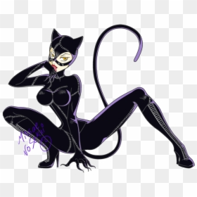 Animated Catwoman Png, Transparent Png - catwoman logo png