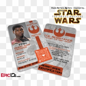 Star Wars Identification Card, HD Png Download - finn star wars png