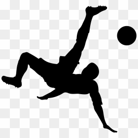 Bicycle Kick Soccer Silhouette, HD Png Download - footbal png