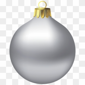 Silver Christmas Ornament Clipart, HD Png Download - silver christmas ornament png
