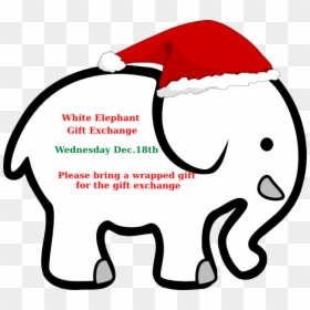 Black And White Outline Elephant, HD Png Download - white elephant png