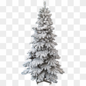 9 Ft Flocked Artificial Christmas Tree, HD Png Download - silver christmas ornament png