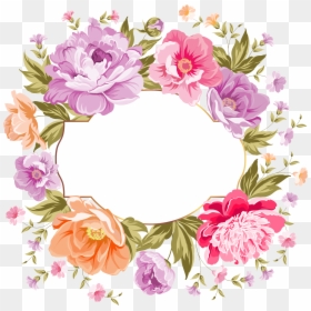 Watercolor Flowers Frames Transparent Background, HD Png Download - wedding flower png