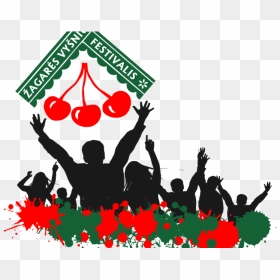 The Town Of Žagarė Is Known For Its Natural And Cultural - Party People Vector Png, Transparent Png - cheering crowd png