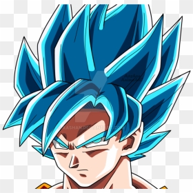 Super Saiyan Blue Goku Head , Png Download - Goku Super Saiyan Blue Drawing Face, Transparent Png - goku head png