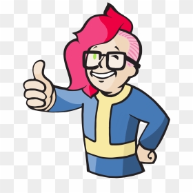 Cherry Really Like Fallout Ok - Cartoon Character Yellow Hair, HD Png Download - fallout thumbs up png