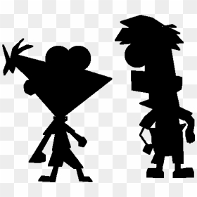 Phineas And Ferb Silhouette, HD Png Download - phineas and ferb png