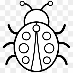 Cute Presents Png Black And White - Simple Bug Coloring Page, Transparent Png - cute ladybug png
