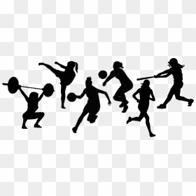 Women"s Sports Larraul Silhouette Volleyball - Sports Silhouette Png, Transparent Png - cheering crowd png
