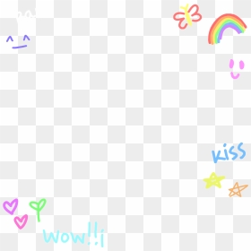 #cute #border #frame #uwu #rainbow # - Graphic Design, HD Png Download - rainbow frame png