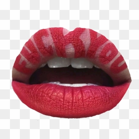 Lips Red Lipstick Fuckyou Fuckoff Mouth - Kat Von D Fuck You Lips, HD Png Download - red lipstick png