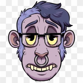 Transparent Monkey Face Png - Cartoon, Png Download - monkey face png