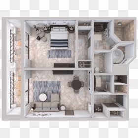 Floor Plan, HD Png Download - bed top view png