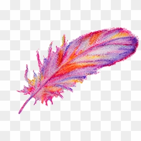 Watercolor Painting Feather Transparent Decorative - Paint Design Texture Png, Png Download - watercolor feather png