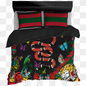Gucci Gang Luxurious Tigers Comforter Duvet Set Bedding - Постельное Белье Со Змеями, HD Png Download - comforter png