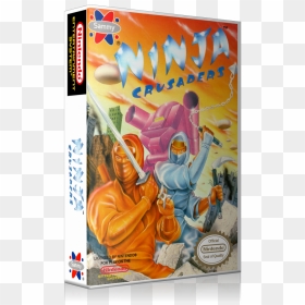 Nes Ninja Crusaders Retail Game Cover To Fit A Ugc - Ninja Crusaders Nes, HD Png Download - nintendo seal of quality png