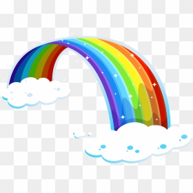 Rainbow With Clouds Png Clipart - Transparent Background Clipart Rainbow, Png Download - pink unicorn png