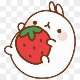 Cute Strawberry Transparent Image - Molang Strawberry, HD Png Download - cute ladybug png