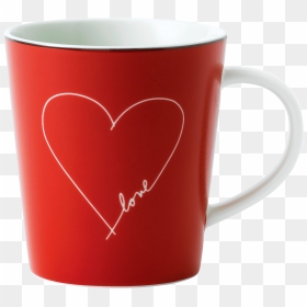Love Heart Mug, HD Png Download - white heart png transparent