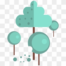 Winter Elements Trees Cold Grey Green Png And Vector - Illustration, Transparent Png - winter trees png