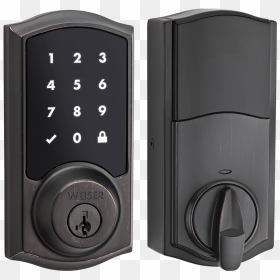 Front And Back View Of A Smartcode 10 Lock In Iron - Kwikset 916, HD Png Download - black door png
