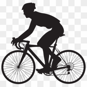 Silhouette Cyclist Png, Transparent Png - bicycle wheel png