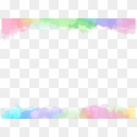 #rainbow #watercolor #mask #frame #cute #colorsplash - Painting, HD Png Download - rainbow frame png