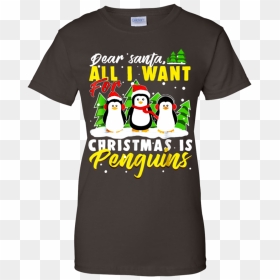 Dear Santa All I Want For Christmas Is Penguins Funny - Cartoon, HD Png Download - motley crue logo png
