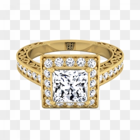 Transparent Gold Scroll Png - Engagement Ring, Png Download - gold scroll png