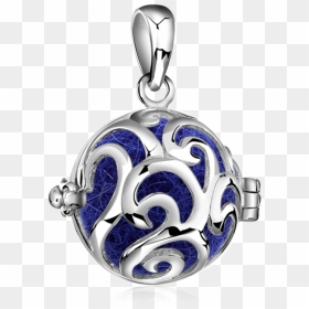 Pomander Pendants Silver Swirl - Locket, HD Png Download - silver swirl png