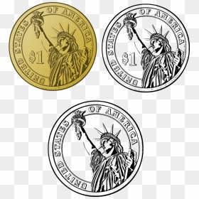 Dollar Coin Png Transparent, Png Download - merica png
