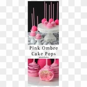 Pink Ombre Cake Pops, HD Png Download - pink cake png