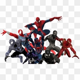 Every Spider-man Costume [infographic] - Ultimate Spider Man Iron Spider Drawing, HD Png Download - spiderman swinging png