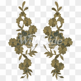 18k Gold Flower Scroll - Annual Plant, HD Png Download - gold scroll png