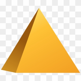 3d Pyramid Image - Yellow Triangle No Background, HD Png Download - yellow triangle png