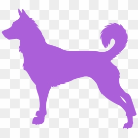 Собака Силует, HD Png Download - sitting dog silhouette png