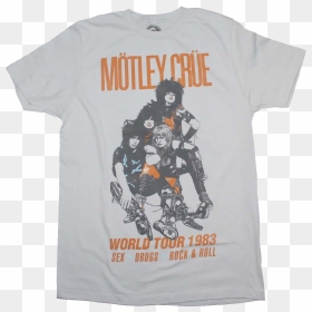 83 World Tour Motley Crue Shirt - Motley Crue Vintage Tour Shirt, HD Png Download - motley crue logo png