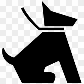 Sitting Dog - Dog Vector Icon Sitting, HD Png Download - sitting dog silhouette png
