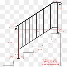 Wrought Iron Handrail , Png Download - Handrail Dimensions, Transparent Png - handrail png