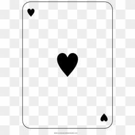 Ace Of Hearts Coloring Page - Asso Di Cuori Da Colorare, HD Png Download - ace of hearts png