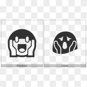 Face Screaming In Fear On Various Operating Systems - Emblem, HD Png Download - screaming face png