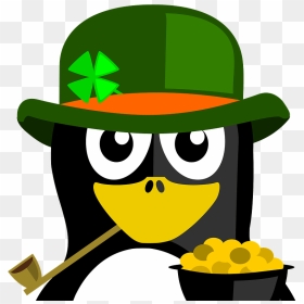 Irish Penguin Clipart - Queen Penguin, HD Png Download - irish hat png