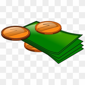 Money Cash Is King Saving Clip Art - Bills And Coins Clipart, HD Png Download - saving money png