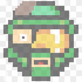 Halo Helmet Pixel Art, HD Png Download - green lantern mask png