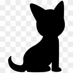 Dog Puppy Silhouette - Cat Icon Png Transparent, Png Download - sitting dog silhouette png