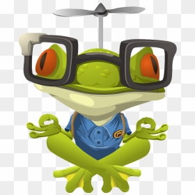 Cartoon Frog Clipart - Yoga Frog Clipart Transparent, HD Png Download - cartoon frog png